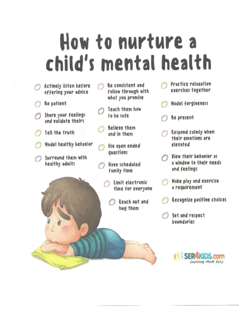 Flyer on Nurturing a Child's Mnetal Health