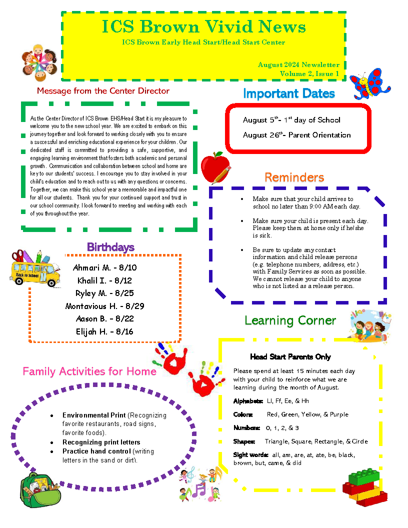 Brown-August 2024 Newsletter template