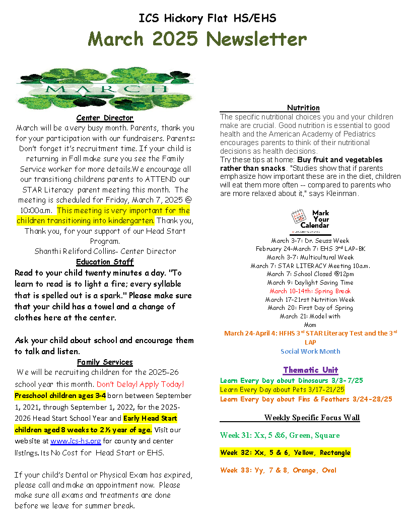 HF-March Newsletter 2025